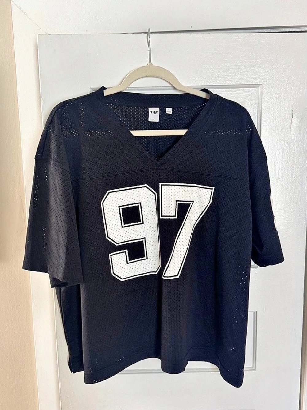 TNA Court Mesh Endgame Jersey in Black & White Size Large